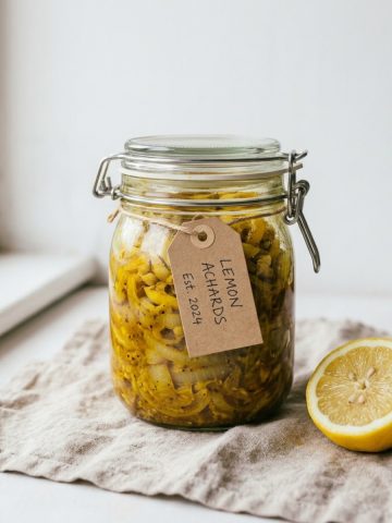 Bocal hermétique d'achards de citrons au gingembre