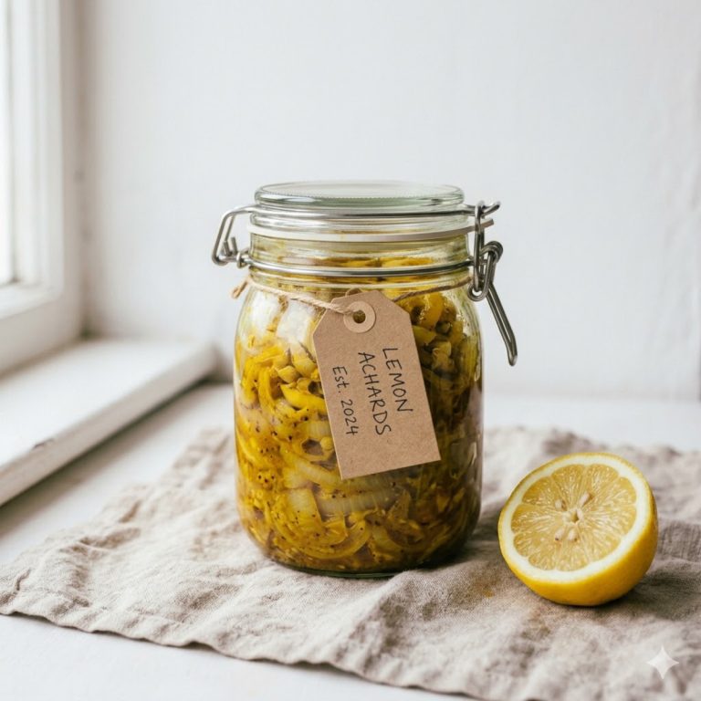 Bocal hermétique d'achards de citrons au gingembre