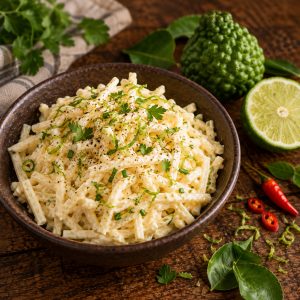 Céleri rémoulade au zeste de combava et citron vert